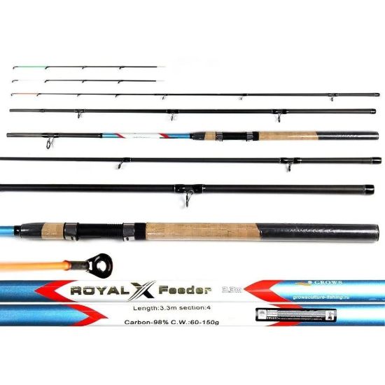 Изображение Удилище фидерное Grows Culture Royal Feeder 3.3м 60-150г