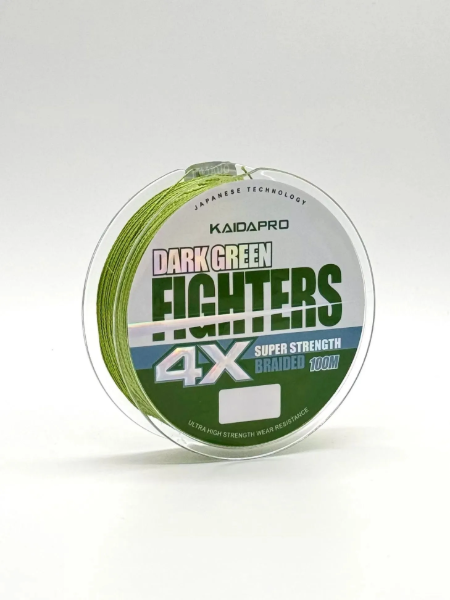 Изображение Плетеный шнур 4x Kaida Fighters 100м 0.18мм