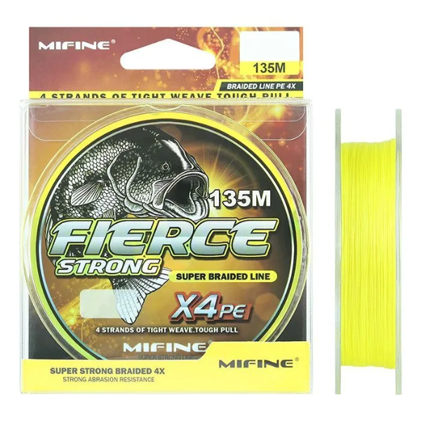 Изображение Плетеный шнур 4x Mifine Fierce 135м 0.14мм
