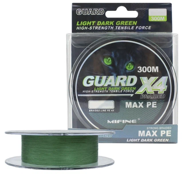 Изображение Плетеный шнур 4x Mifine Guard 150м 0.10мм Green