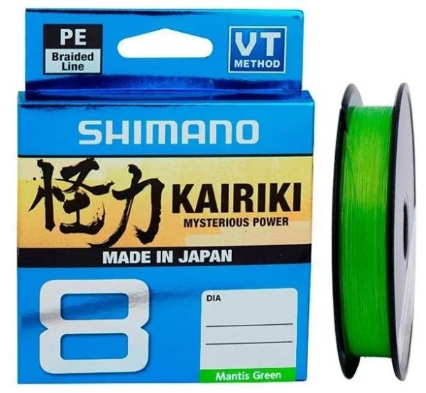 Изображение Плетеный шнур 4x Shimano Kairiki 150м 0.200мм Mantis Green