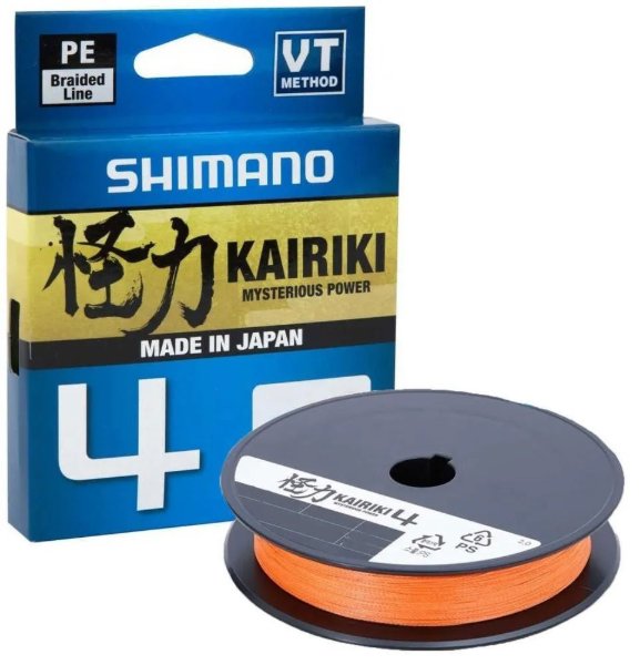 Изображение Плетеный шнур 4x Shimano Kairiki 150м 0.160мм Hi Vis Orange