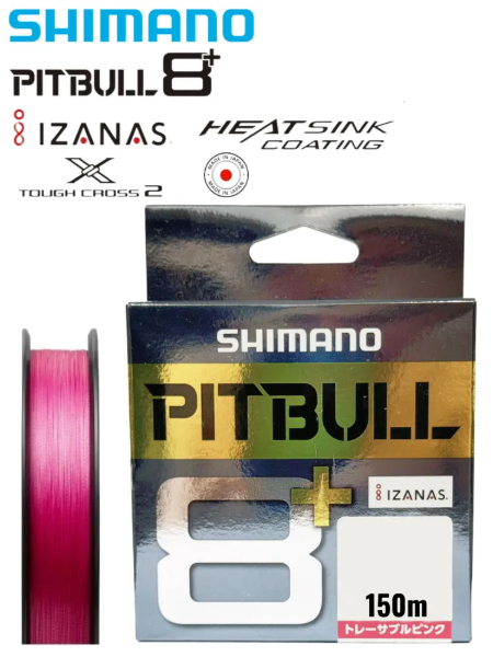 Изображение Плетеный шнур 8x Shimano Pitbull 150м 0.8PE Розовый