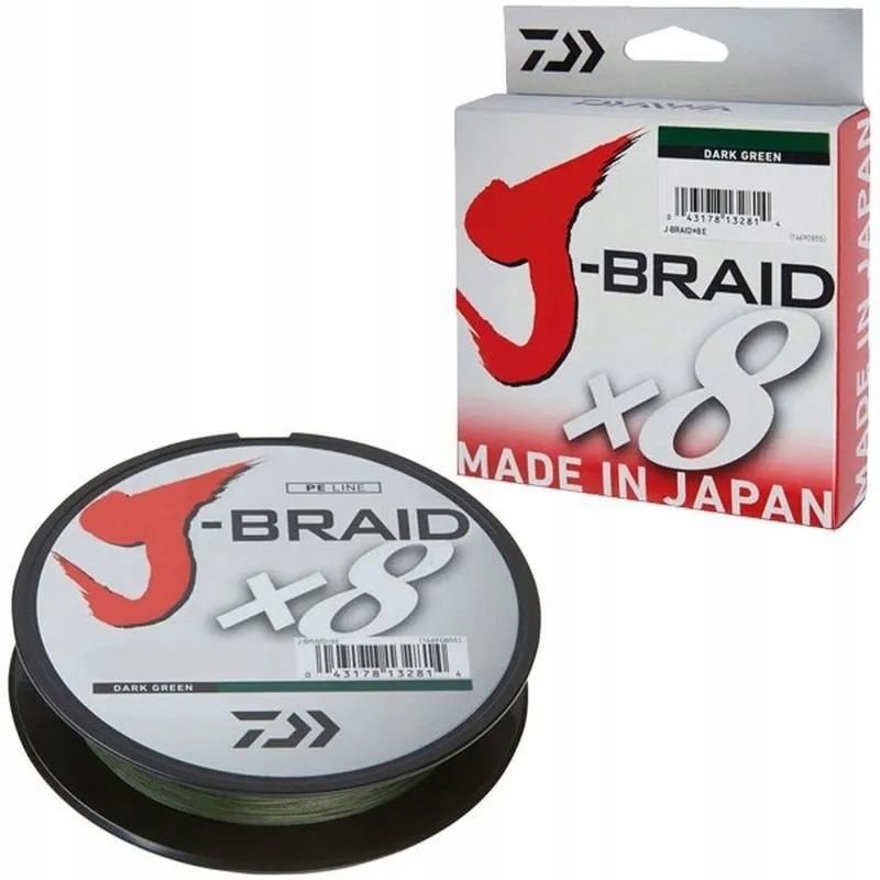 Изображение Плетеный шнур Daiwa J-Braid 150м 0.10мм Dark Green