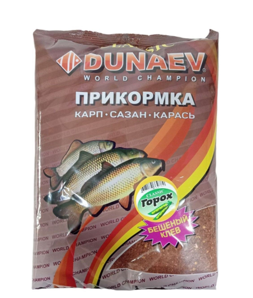 Изображение Прикормка DUNAEV КЛАССИКА 0.9кг Карп Горох