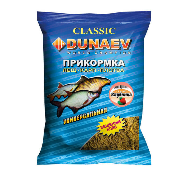 Изображение Прикормка DUNAEV КЛАССИКА 0.9кг Универсальная Клубника