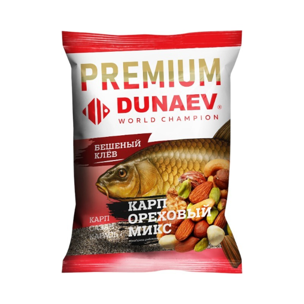 Изображение Прикормка DUNAEV-PREMIUM 1кг Карп-Сазан Ореховый Микс